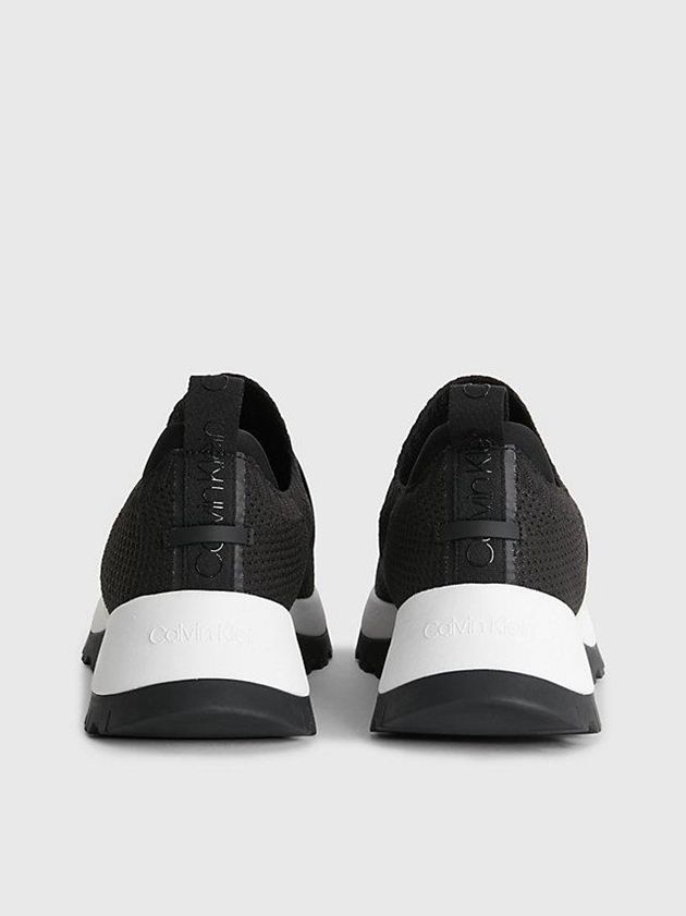 Black Calvin Klein Recycled Knit Slip-On Women Sneakers | LKPB-70465