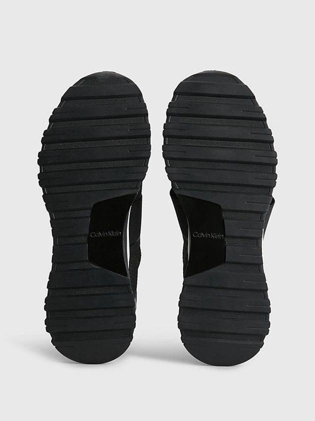 Black Calvin Klein Recycled Knit Slip-On Women Sneakers | LKPB-70465