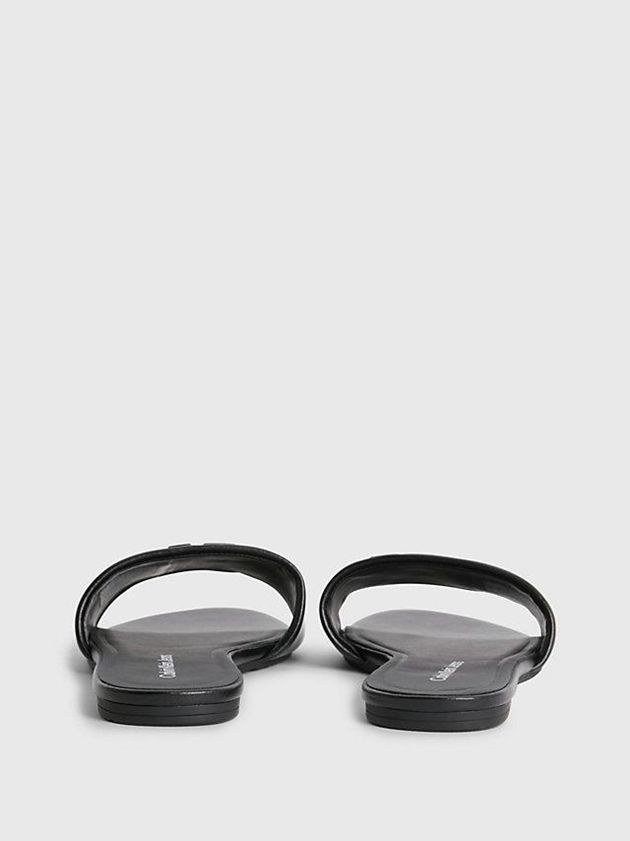Black Calvin Klein Recycled Leather Women Sandals | IXQD-32485