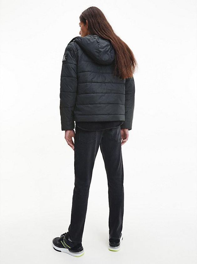 Black Calvin Klein Recycled Lightweight Puffer Men Jacket | JMWY-91345