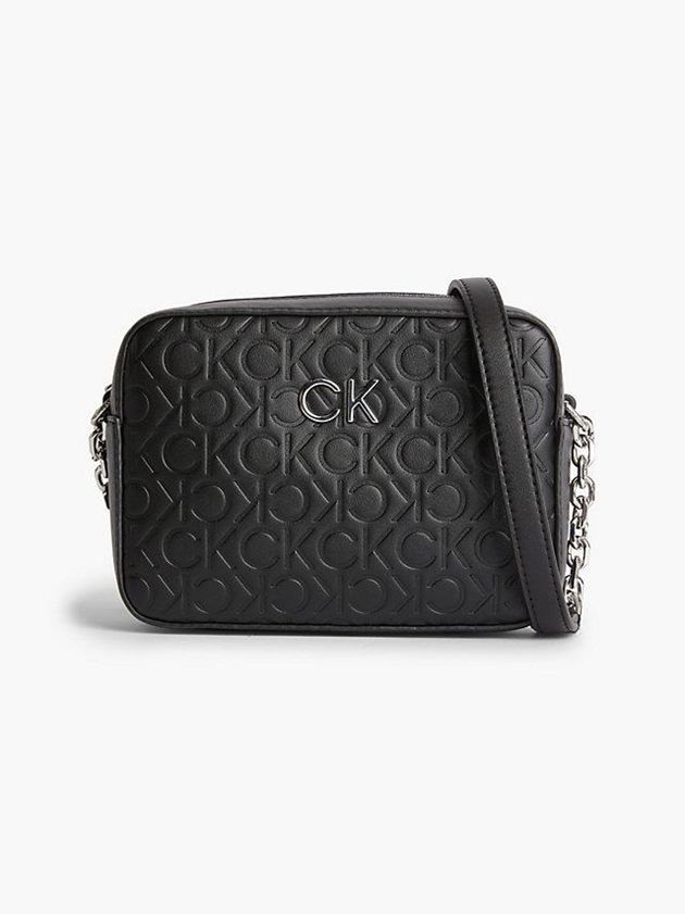 Black Calvin Klein Recycled Logo Crossbody Women Bags | HDGW-97386