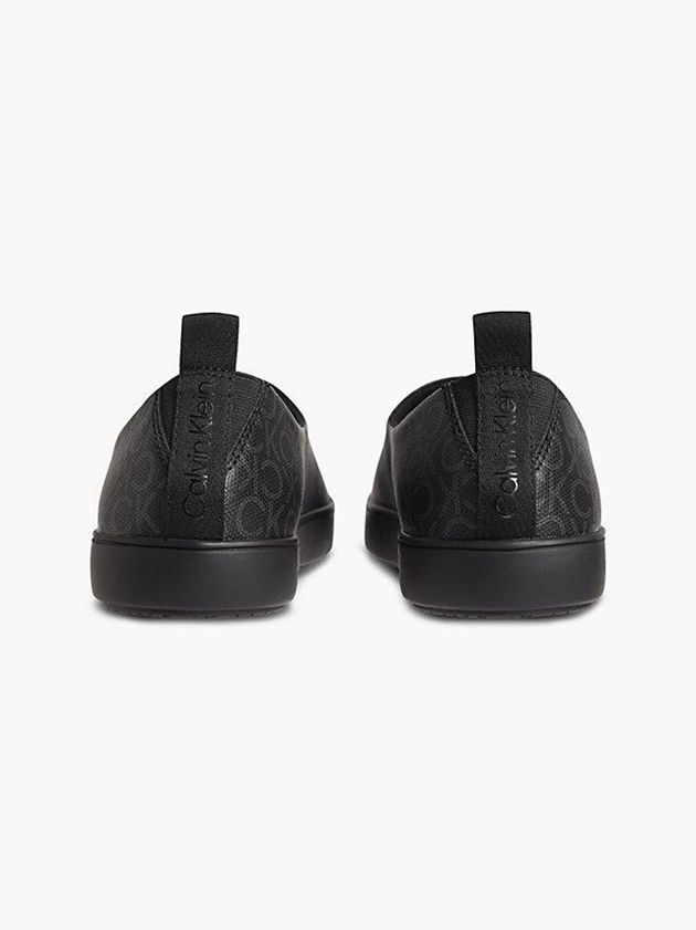 Black Calvin Klein Recycled Logo Men Slippers | JMZC-74263