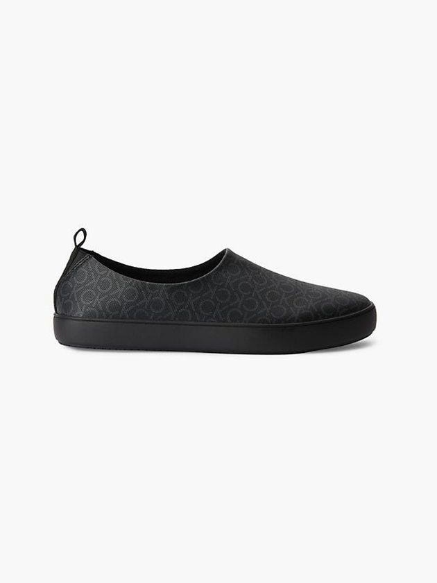 Black Calvin Klein Recycled Logo Men Slippers | JMZC-74263