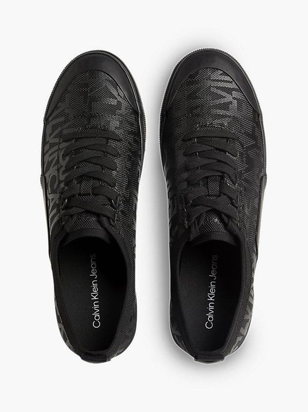Black Calvin Klein Recycled Logo Men Sneakers | HNDT-81439