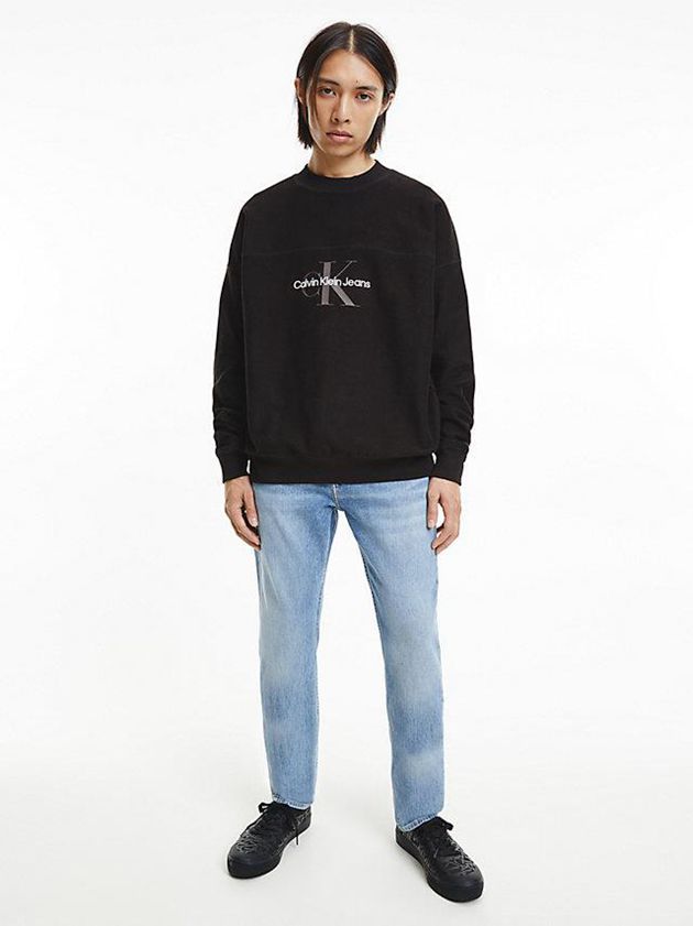 Black Calvin Klein Recycled Logo Men Sneakers | HNDT-81439
