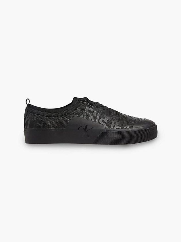Black Calvin Klein Recycled Logo Men Sneakers | HNDT-81439