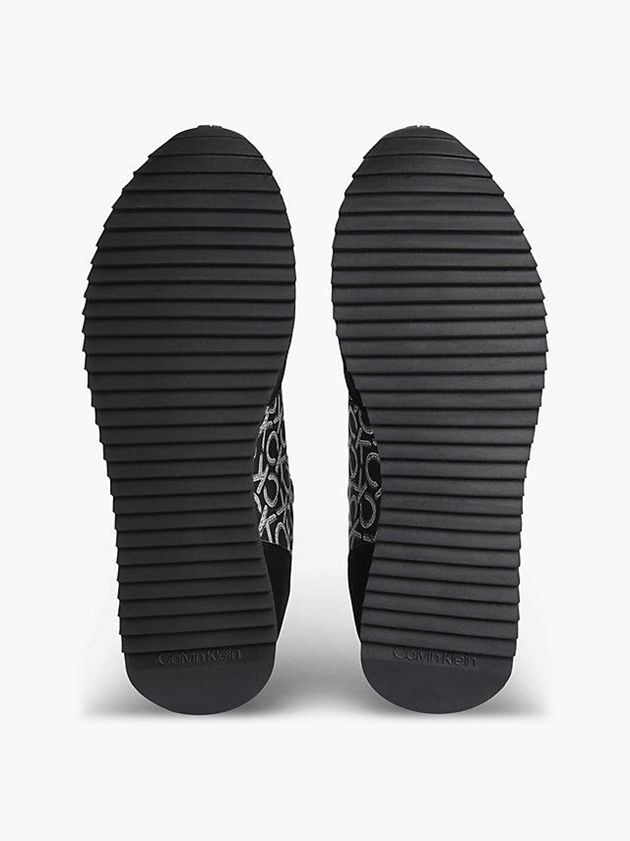Black Calvin Klein Recycled Logo Men Sneakers | PQHY-95132