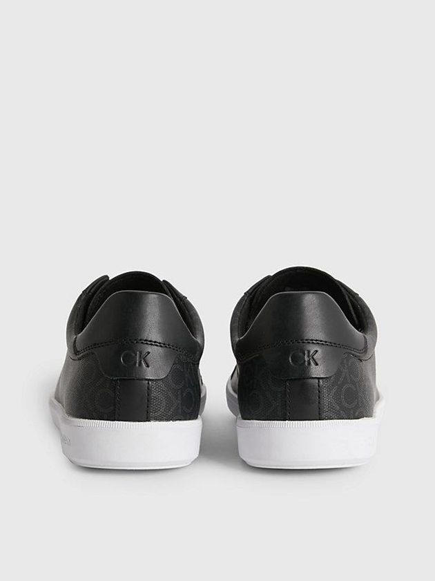 Black Calvin Klein Recycled Logo Men Sneakers | KCNJ-13407