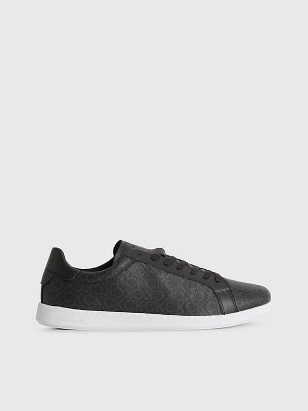 Black Calvin Klein Recycled Logo Men Sneakers | KCNJ-13407