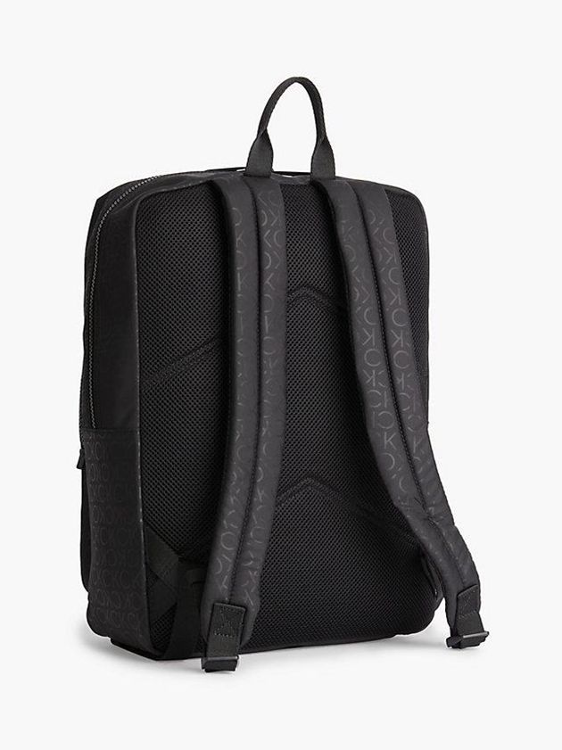 Black Calvin Klein Recycled Logo Square Men Backpack | PWTS-90132