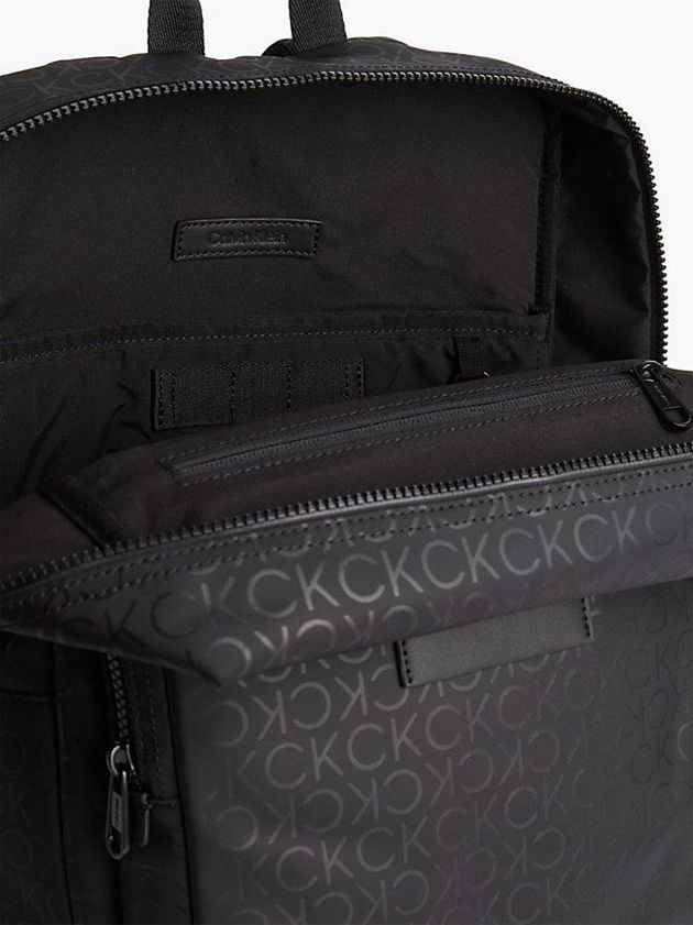 Black Calvin Klein Recycled Logo Square Men Backpack | PWTS-90132