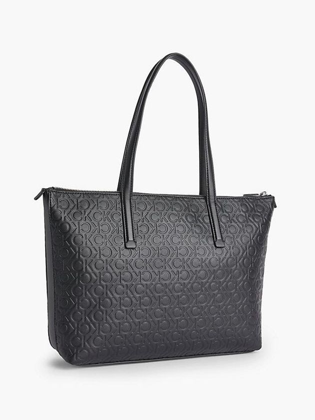 Black Calvin Klein Recycled Logo Tote Women Bags | DVEF-35078