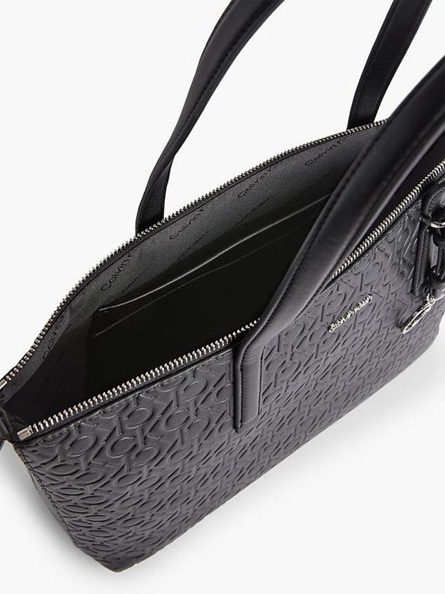 Black Calvin Klein Recycled Logo Tote Women Bags | DVEF-35078