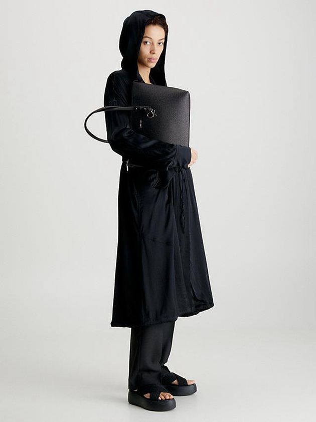 Black Calvin Klein Recycled Logo Tote Women Bags | HGML-46791