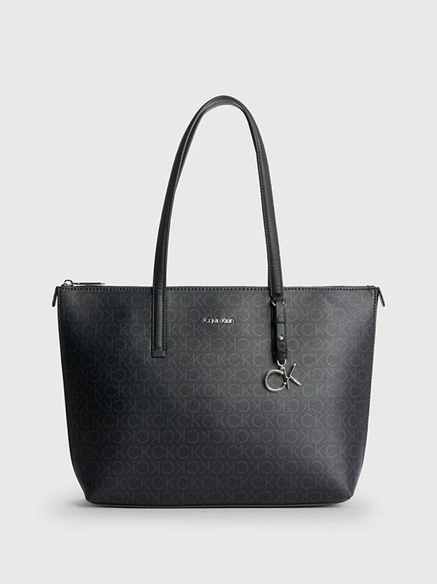 Black Calvin Klein Recycled Logo Tote Women Bags | HGML-46791