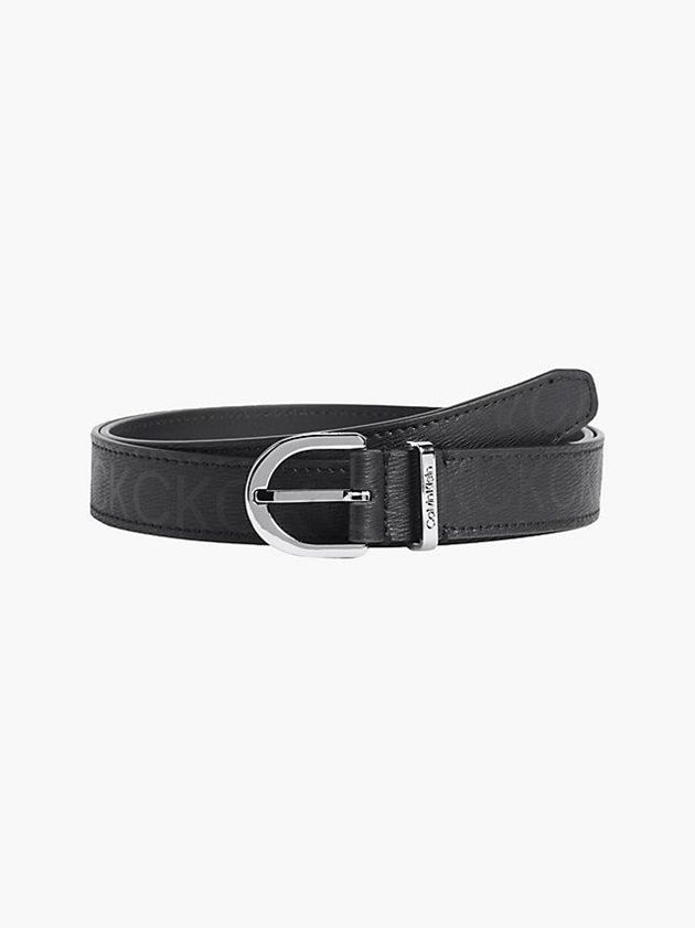Black Calvin Klein Recycled Logo Women Belt | RYFC-36192