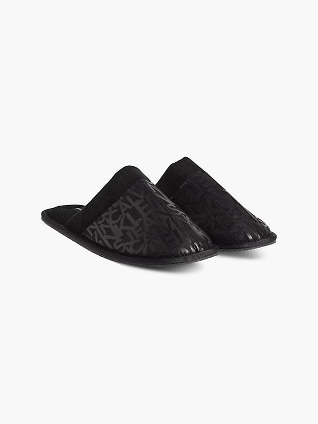 Black Calvin Klein Recycled Men Slippers | ODIJ-81476
