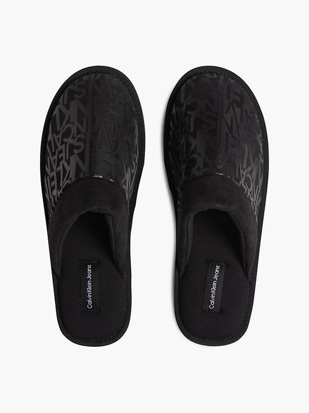 Black Calvin Klein Recycled Men Slippers | ODIJ-81476