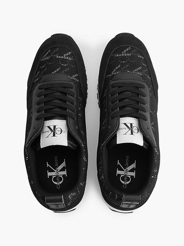 Black Calvin Klein Recycled Mesh Women Sneakers | QAZM-69240