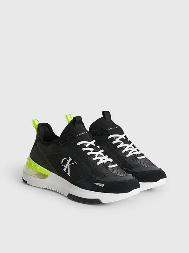 Black Calvin Klein Recycled Mesh Women Sneakers | OYIV-54179