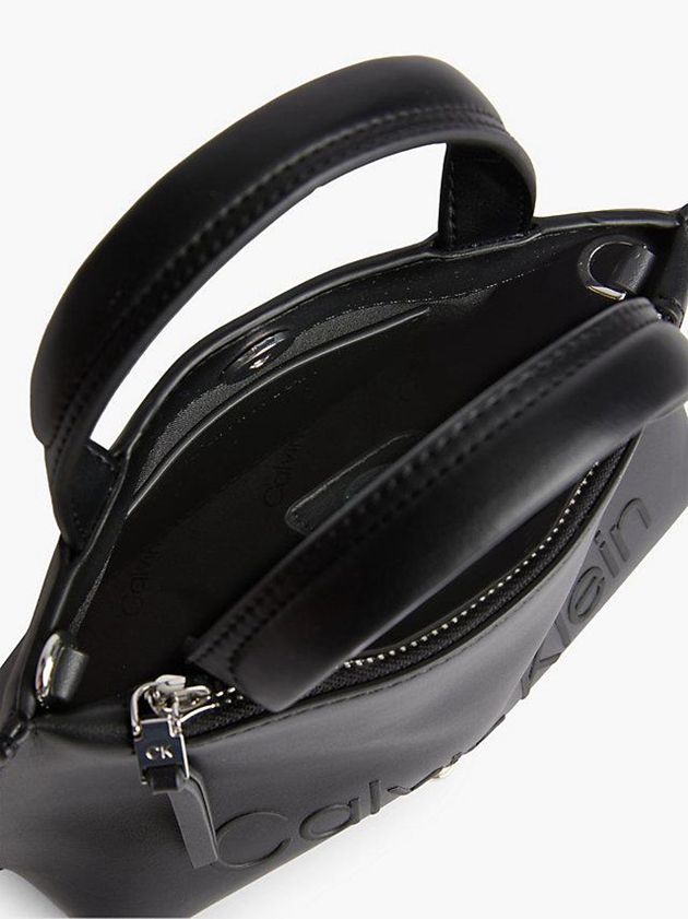 Black Calvin Klein Recycled Mini Tote Women Bags | YPFQ-40561