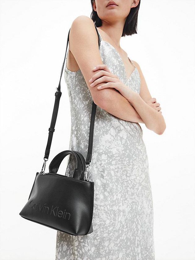 Black Calvin Klein Recycled Mini Tote Women Bags | YPFQ-40561