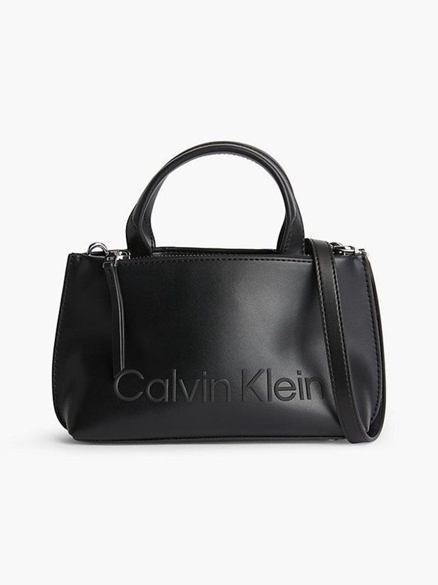 Black Calvin Klein Recycled Mini Tote Women Bags | YPFQ-40561