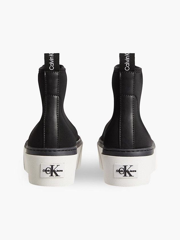 Black Calvin Klein Recycled Neoprene High-Top Women Sneakers | CWLF-02514