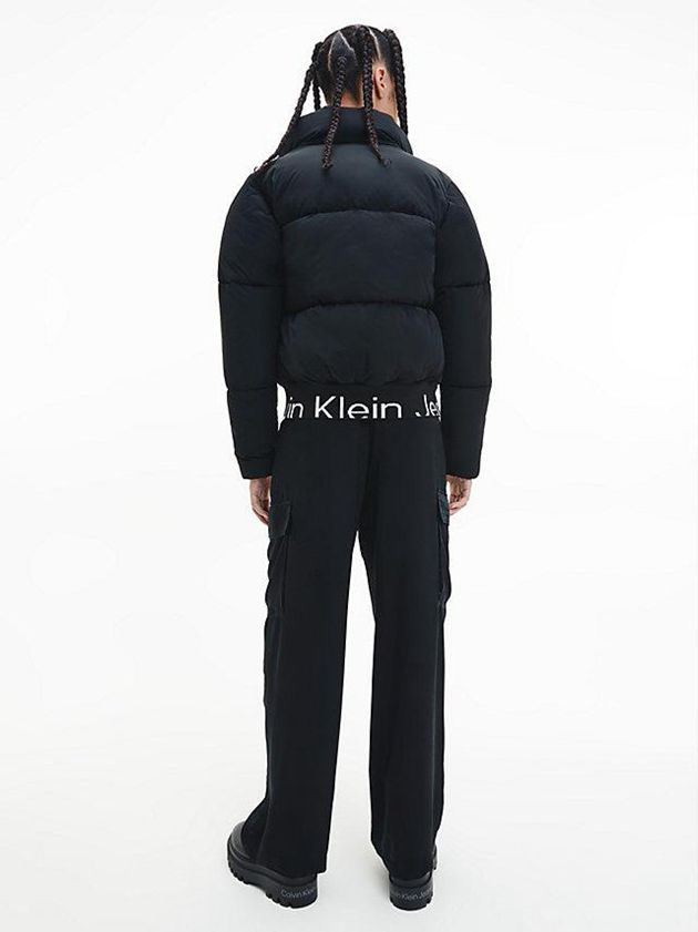 Black Calvin Klein Recycled Nylon Bomber Women Jacket | HUMW-91072