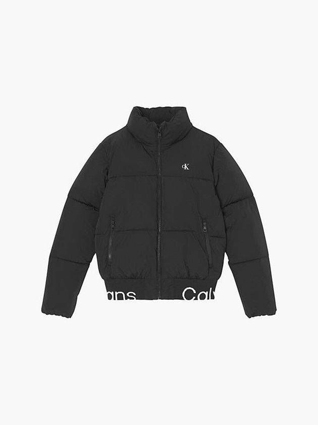 Black Calvin Klein Recycled Nylon Bomber Women Jacket | HUMW-91072