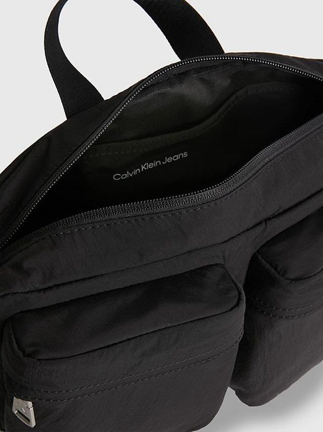 Black Calvin Klein Recycled Nylon Crossbody Women Bags | RUOL-28413