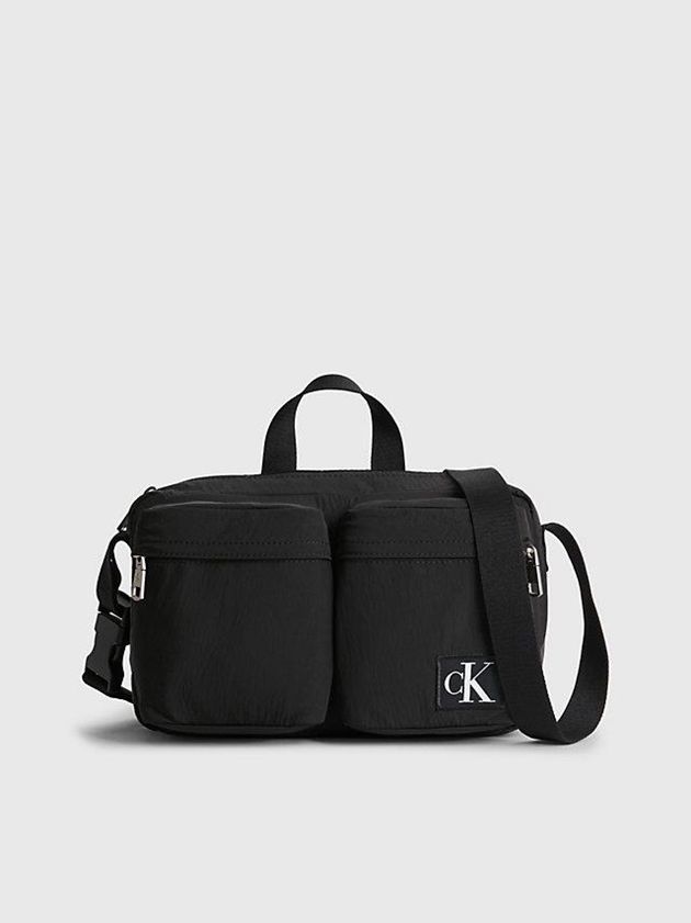 Black Calvin Klein Recycled Nylon Crossbody Women Bags | RUOL-28413