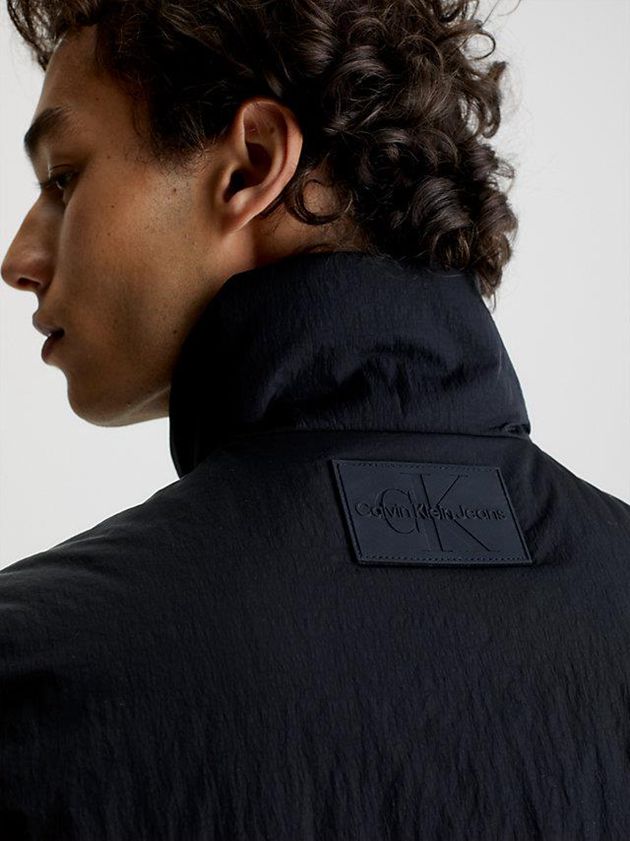 Black Calvin Klein Recycled Nylon Padded Men Vest | WLTH-73290