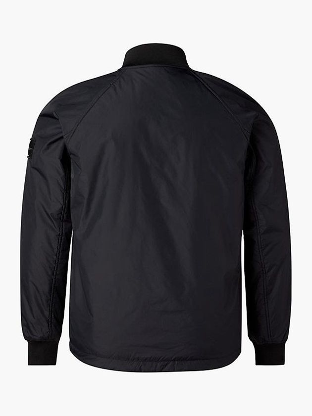 Black Calvin Klein Recycled Nylon Padded Zip Up Men Jacket | SMRV-89071