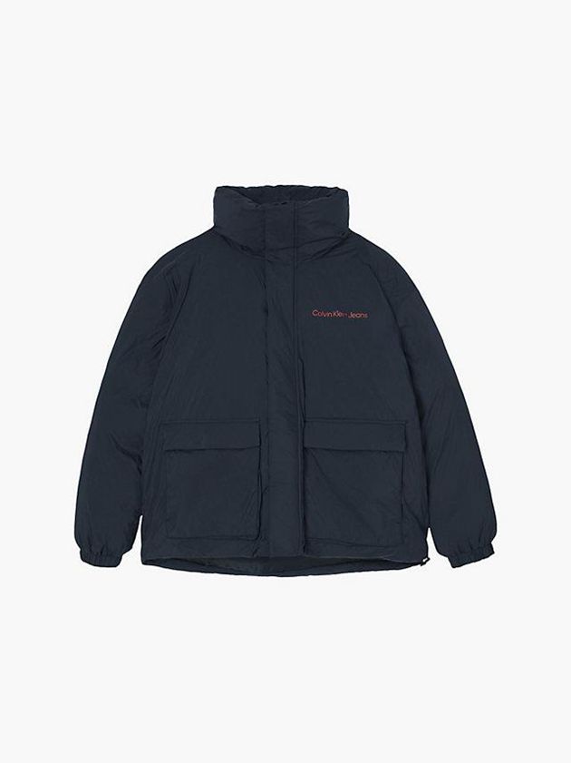 Black Calvin Klein Recycled Nylon Puffer Men Jacket | PQKT-59723