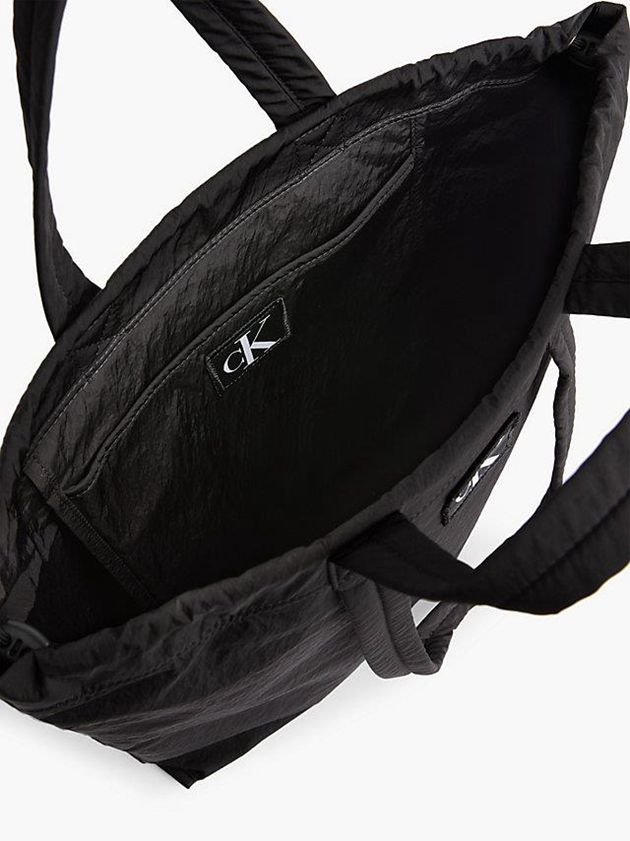 Black Calvin Klein Recycled Nylon Reversible Tote Women Bags | LMFR-06937