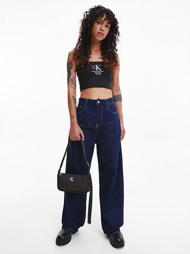 Black Calvin Klein Recycled Nylon Shoulder Women Bags | HXND-79250