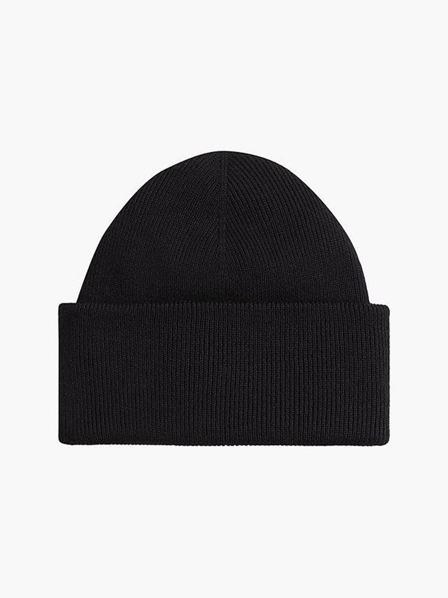 Black Calvin Klein Recycled Organic Cotton Men Beanie | GAVK-04325