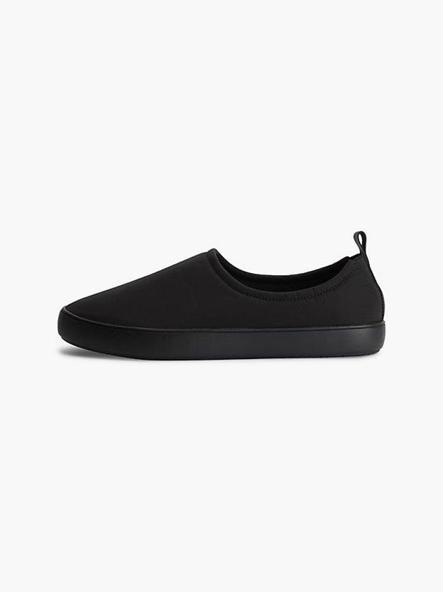 Black Calvin Klein Recycled Padded Men Slippers | ZJAU-59367