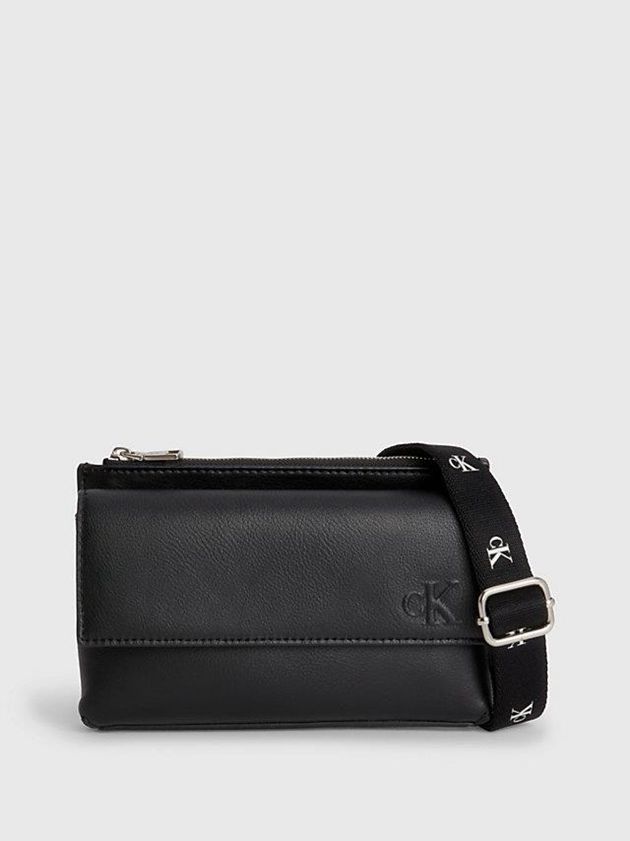 Black Calvin Klein Recycled Phone Crossbody Women Bags | HJGA-26135