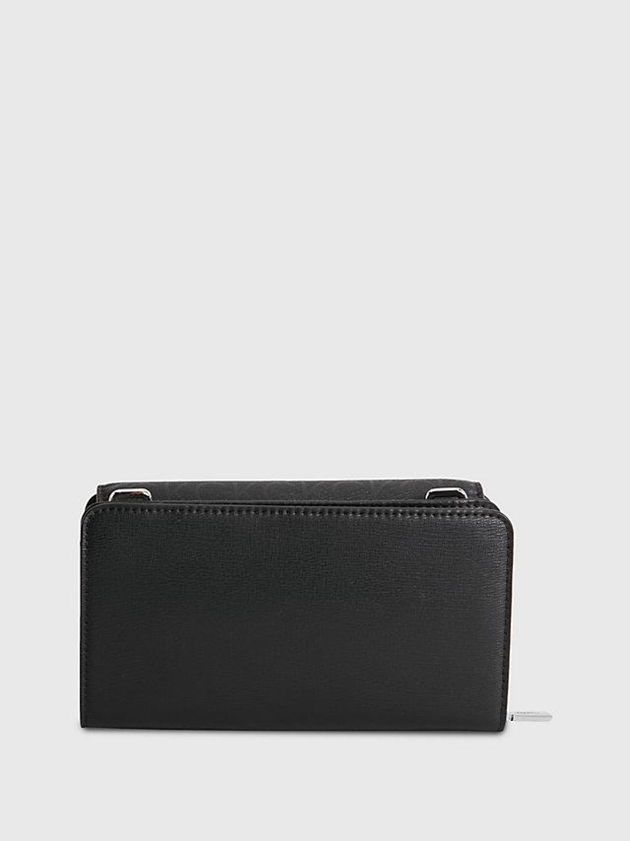 Black Calvin Klein Recycled Phone Wallet Women Bags | AINT-14896