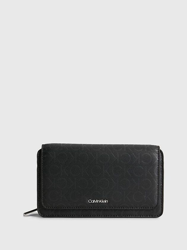 Black Calvin Klein Recycled Phone Wallet Women Bags | AINT-14896
