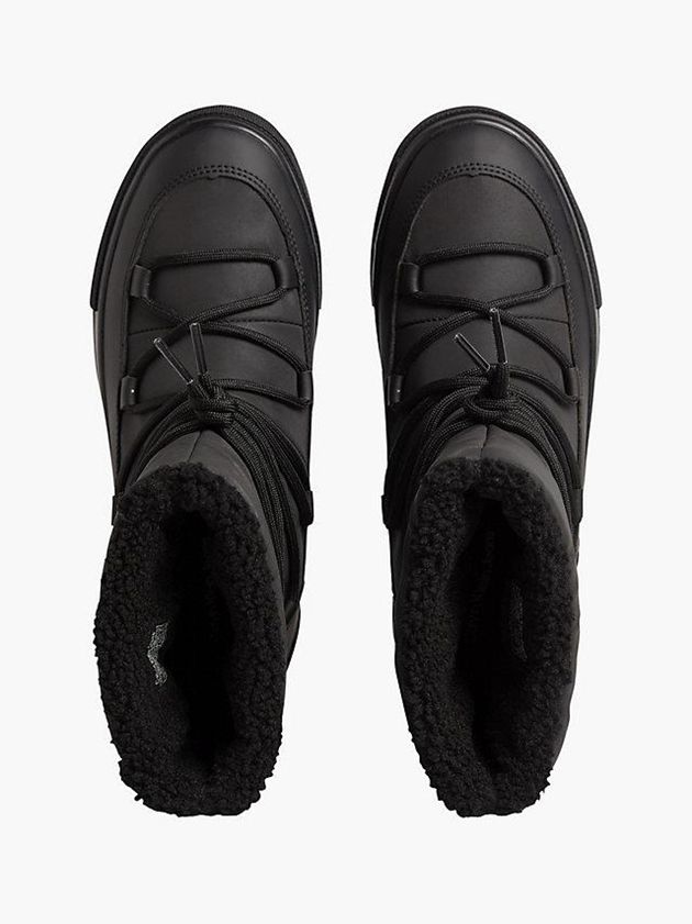 Black Calvin Klein Recycled Platform Women Boots | QAON-23890