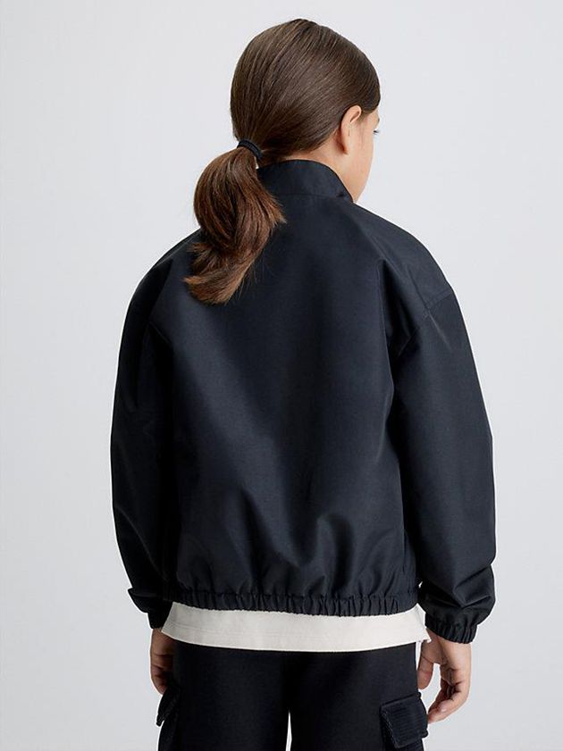 Black Calvin Klein Recycled Polyester Boys's Jacket | NOHR-12956