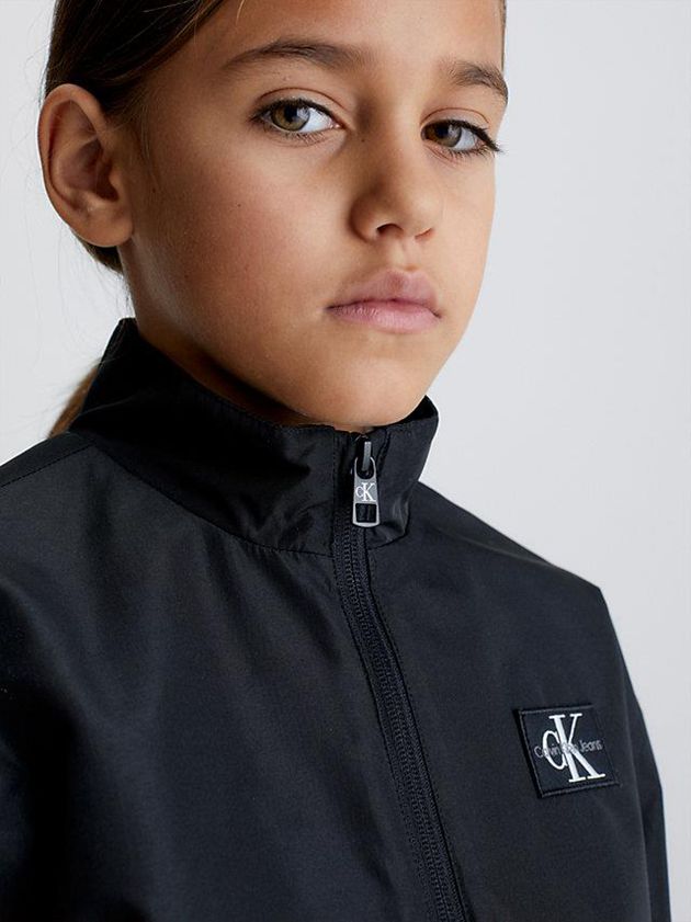 Black Calvin Klein Recycled Polyester Boys's Jacket | NOHR-12956