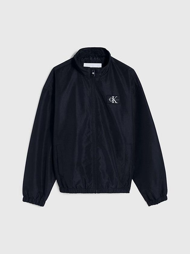 Black Calvin Klein Recycled Polyester Boys's Jacket | NOHR-12956