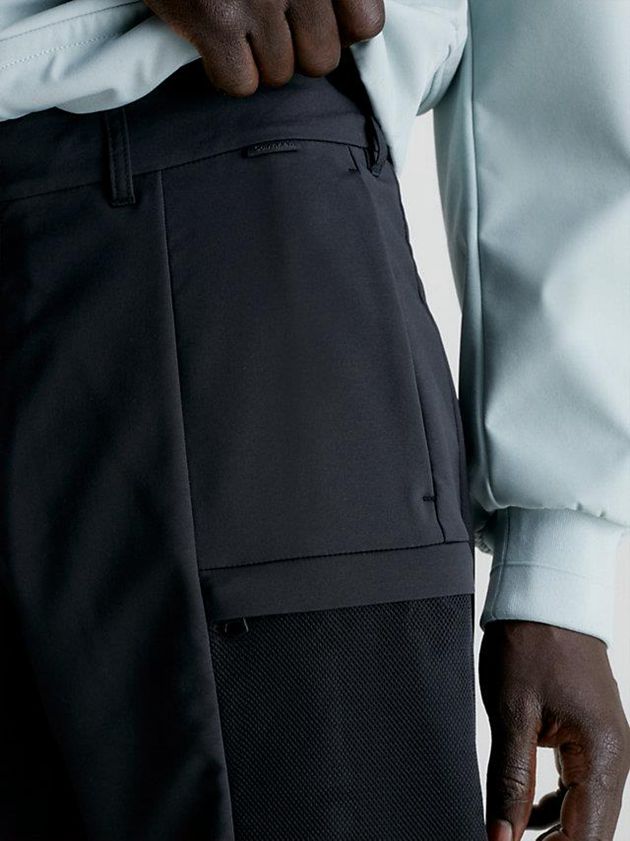 Black Calvin Klein Recycled Polyester Cargo Men Pants | VSOY-68079