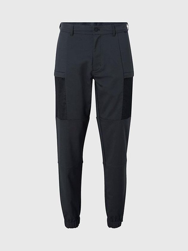 Black Calvin Klein Recycled Polyester Cargo Men Pants | VSOY-68079