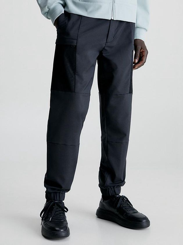 Black Calvin Klein Recycled Polyester Cargo Men Pants | VSOY-68079