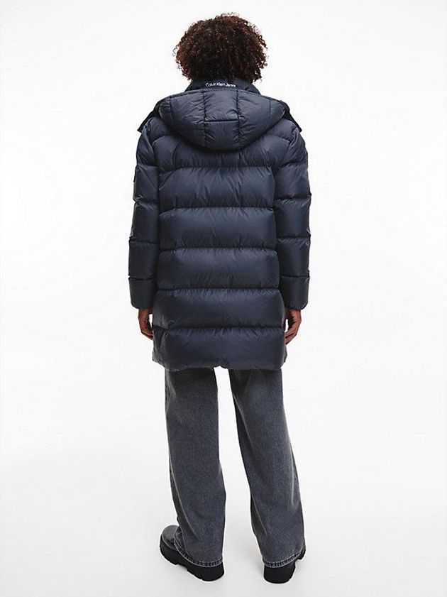 Black Calvin Klein Recycled Polyester Down Puffer Men Coat | JEOH-63257